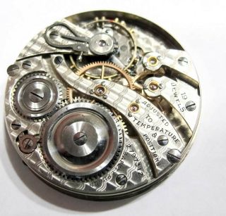 16s - 19j Adj - Illinois / Burlington Gr 106 Pocket Watch Movement (a847)