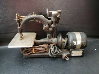 Antique Willcox And Gibbs Electric Sewing Machine With Pedal