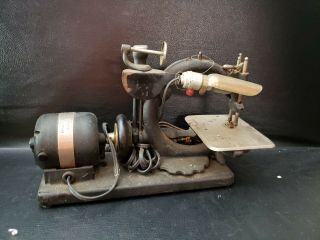 Antique Willcox and Gibbs electric sewing machine with pedal 4