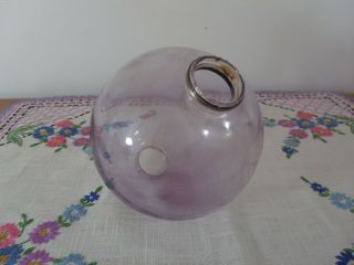 Antique Amethyst Glass Lightning Rod Ball Sphere Globe Weather Vane 7
