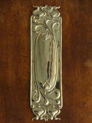 Brass Finger Plate Art Nouveau Door Push Plates Fingerplate Handles Knobs