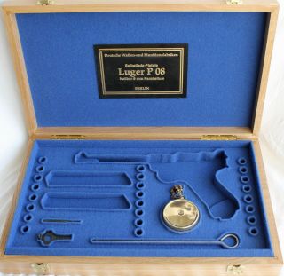 PISTOL GUN PRESENTATION CASE BOX for LUGER P08 NAVY 6 inch parabellum artillery 3