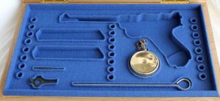 PISTOL GUN PRESENTATION CASE BOX for LUGER P08 NAVY 6 inch parabellum artillery 8