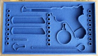 PISTOL GUN PRESENTATION CASE BOX for LUGER P08 NAVY 6 inch parabellum artillery 9