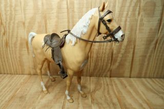 Vintage Marx Johnny West Horse Thunderbolt Figure With Saddle