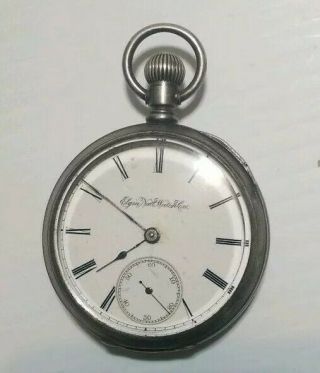 Rare 1890 Elgin National Watch Co Double Hunter Pocket Watch Imperial Bay State