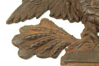 Antique 1800 ' s Pair Cast Iron Eagle Plaques Ornaments Wood Stove 6