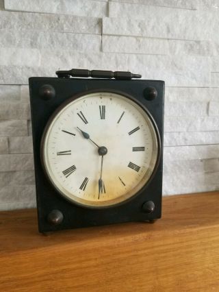 Vintage Antique Wood Mantel Clock Wind Up Collectable