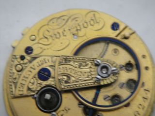 G W Tobias Liverpool lever fusee movement 42mm wide dial sn 6244 3