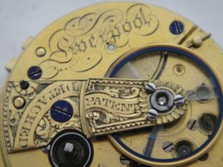 G W Tobias Liverpool lever fusee movement 42mm wide dial sn 6244 4