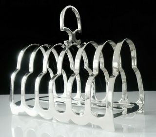 Large Silver Toast Rack,  Sheffield 1915 George Howson