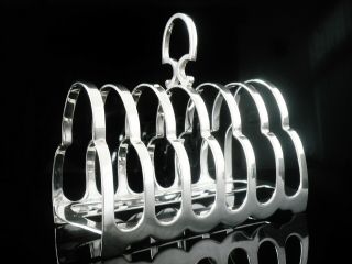 Large Silver Toast Rack,  Sheffield 1915 George Howson 3