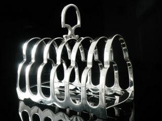 Large Silver Toast Rack,  Sheffield 1915 George Howson 5
