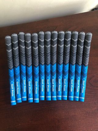 Golf Pride Grips Mcc Plus 4 Standard Blue And Grey Set Of 13