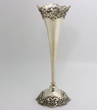 Baroque Sterling Silver Vase By Redlich & Co,  York