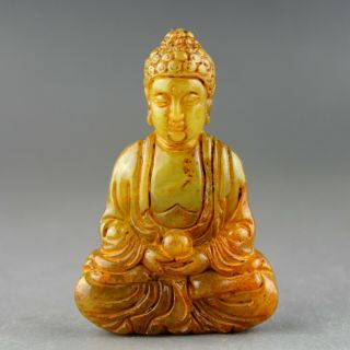 2.  4  China Old Jade Chinese Hand - Carved Buddha Statue Jade Pendant 2116