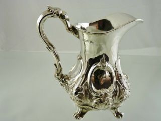 Repousse Victorian Sterling Creamer 53394 By Walker & Hall Sheffield 1905 " C "