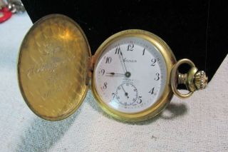 Vintage Arnex Pocket Watch 17 Jewels Incabloc Swiss Made Gold Tone