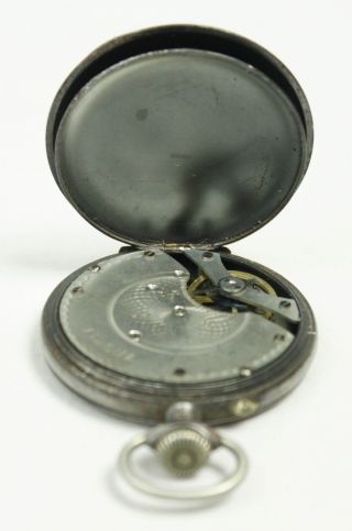 Vintage Enigma Swiss Brevets Pocket Watch Missing Face Glass 6