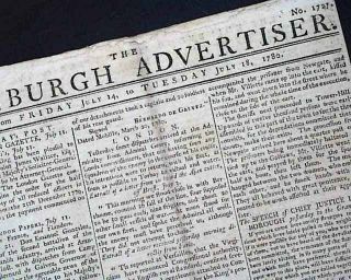 CITIZENS OF VIRGINIA & Loyalty to King of England ? 1780 UK Rev.  War Newspaper 2
