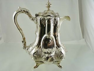 Repousse Victorian Coffee Tea Pot 53394 By Walker & Hall Sheffield 1905 " C "