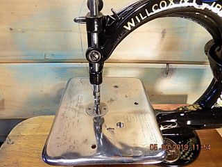Antique Hand Crank Willcox Gibbs sewing machine.  RESTORED 1885 5