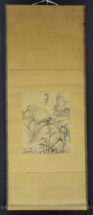 JAPANESE HANGING SCROLL ART Painting Sansui Landscape Asian antique E7641 2