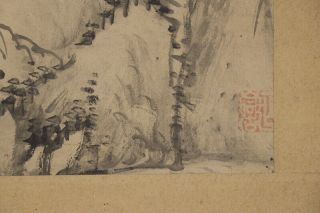 JAPANESE HANGING SCROLL ART Painting Sansui Landscape Asian antique E7641 5