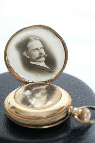 1887 Antique Portrait Elgin 6s 7j Grade 95 Lever Set Full Hunter Pocket Watch