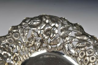 Shiebler & Gorham Transitional Sterling Silver Repousse Serving Tray w/ Openwork 5
