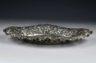 Shiebler & Gorham Transitional Sterling Silver Repousse Serving Tray w/ Openwork 6