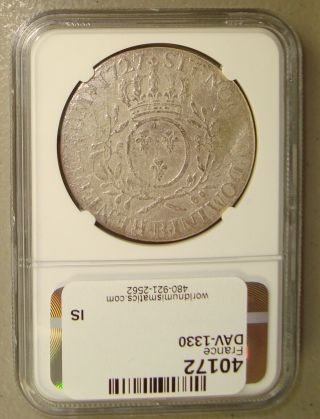 1762 La Dromadaire Shipwreck Recovered 1727 - B France Silver Ecu NGC 4