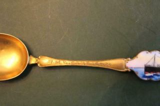 Antique Enamel Maritime Spoon,  RMS CORSICAN,  Uncommon Ocean Liner,  Handwork,  N/Res 5