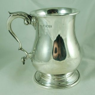 Antique Silver Pint Mug Israel Freeman London 1947 360g A602017
