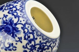 Chinese Blue and White porcelain Egg shape Openwork carving art d02 3