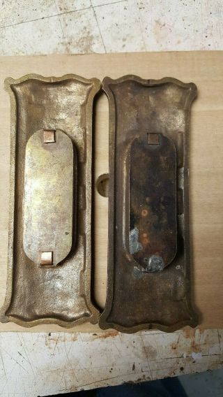 Antique Cast Brass Pocket Door Handles