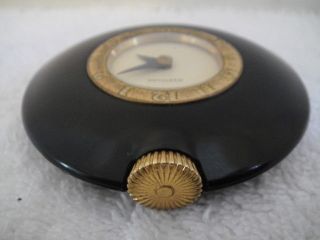Vintage Westclox Art Deco Bakelite Handbag Pocket Travel Watch Running 3
