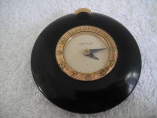 Vintage Westclox Art Deco Bakelite Handbag Pocket Travel Watch Running 8