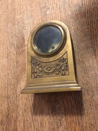 Vintage Brass Mane Clock Case Only Marked Jb 473