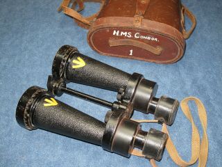 British Ww2 Barr & Stroud Binoculars With Internal Yellow Filters