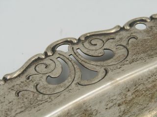 Vintage German Sterling Silver Filigree Cutout Trim Serving Tray Made in Germany 3