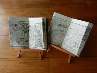 Orig Japanese Woodblock Print Book Set (8 Vols) Samurai & Buddhism C1800 2