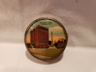 Vintage Celluloid Advertising Tape Measure,  Statler Hotel,  Buffalo,  York