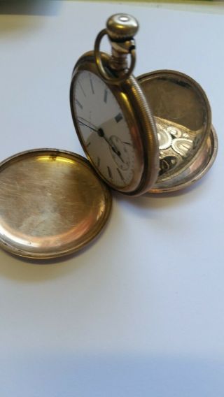 Elgin Pocket Watch 16s 17j Hunting Keystone Case Parts Repair