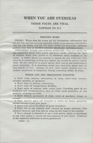 D - Day letters from Ike and FDR and other items given to GIs in England 3