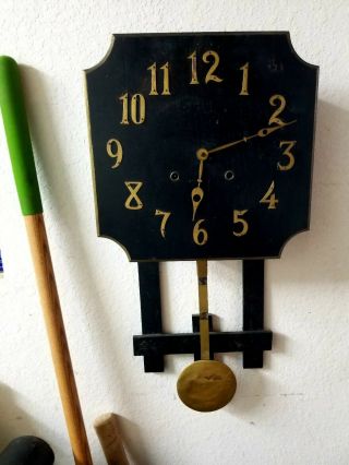 Vintage Oak Mission Craftsman Wall Clock/ Parts
