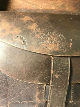 U.  S.  Civil War Leather Cartridge Box W/ Inspector Stamps 7