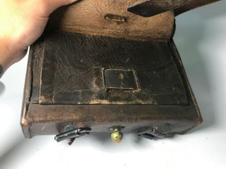 U.  S.  Civil War Leather Cartridge Box W/ Inspector Stamps 9
