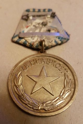 YUGOSLAVIA - MEDAL FOR BRAVERY - Russian type,  Extra rare model in silver color 4