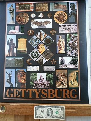 Gettysburg Poster 20 " X26 " By Dr.  Michael R.  Mcgough 1993 American Print Gallery